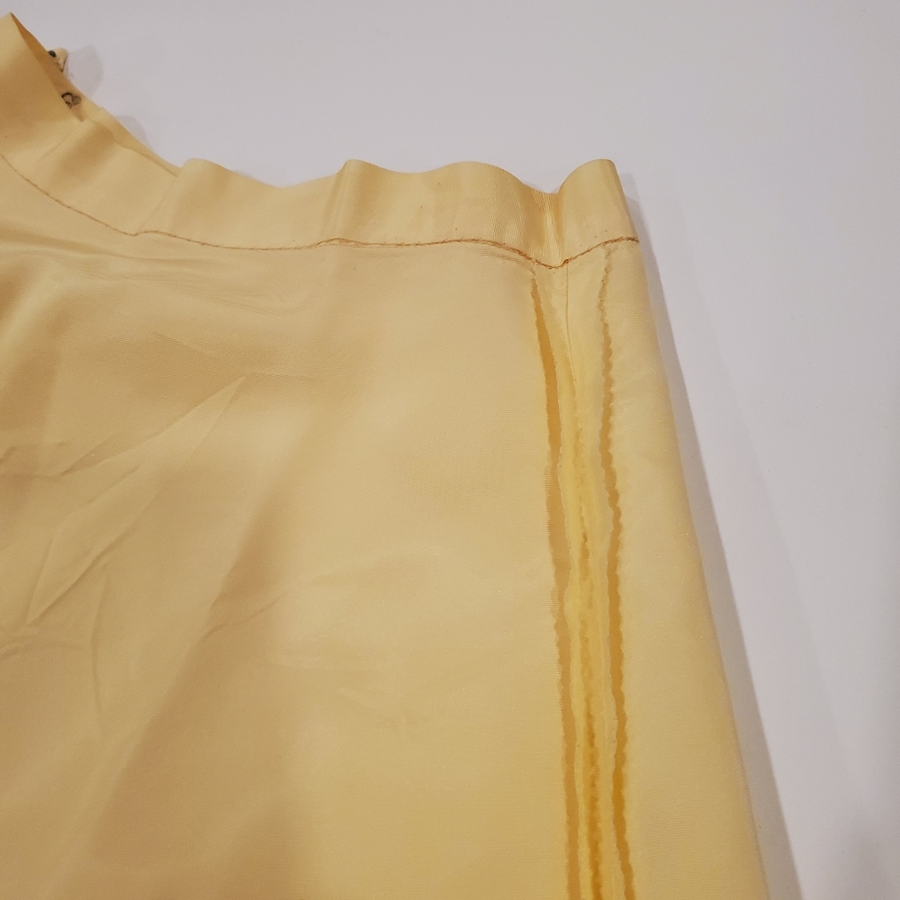 VINTAGE 40s 50s taffeta skirt buttercup yellow - Picture 4 of 12